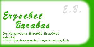 erzsebet barabas business card